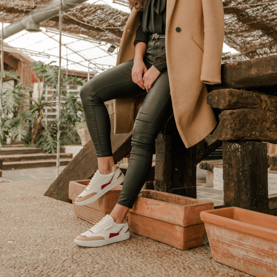 Vegan shoes UX-68 Leopard Beflamboyant - Recycled rubber sole