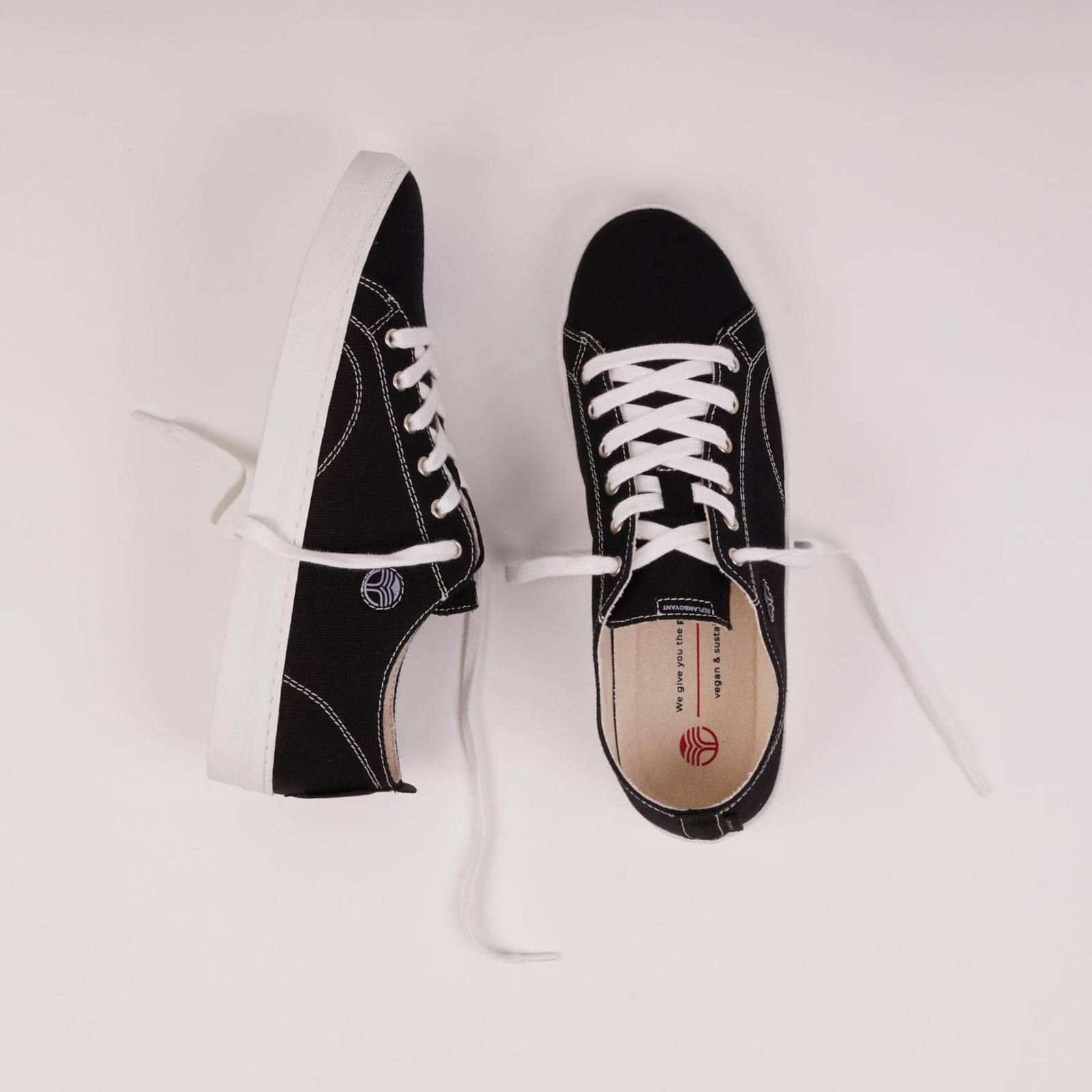 Summer Vegan Shoes - Beflamboyant Life Dark - recycled cotton